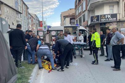 Otomobilin çarptığı kadın ağır yaralandı