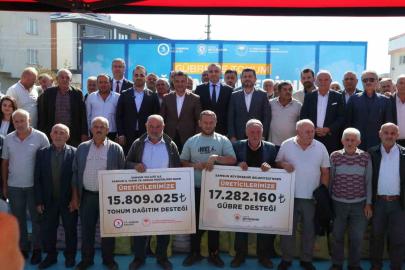 Samsun’da bin 757 üreticiye tohum ve gübre desteği