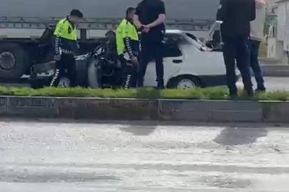Seyir halindeki otomobilde yangın