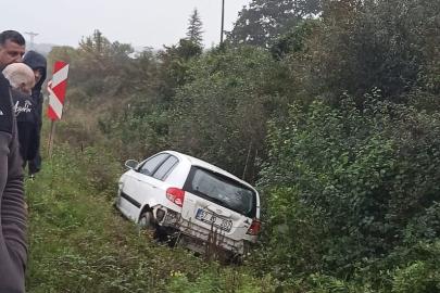 Sinop’ta otomobil şarampole uçtu: 4 yaralı