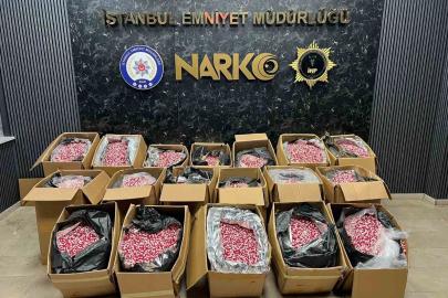 Sultanbeyli’de 1 milyon 642 bin sentetik ecza hap ele geçirildi