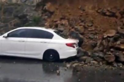 Sultangazi’de yağmurun etkisiyle duvar çöktü