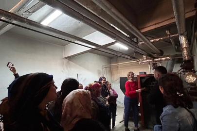 Sultanhisar’da kalorifer ateşçiliği kursiyerlerine uygulamalı eğitim
