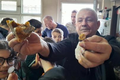 Tavşanlılı öğrenciler taş sanatını yerinde inceledi