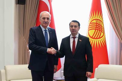 TBMM Başkanı Kurtulmuş, Kırgızistan Jogorku Keneş Başkanı Mamataliev ile görüştü