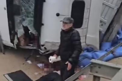 Tır kazasında kolu kopan sürücü tedavi altına alındı