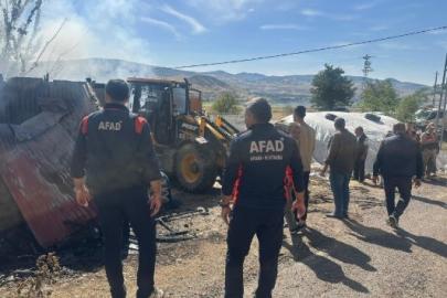 Tunceli’de ahır yangını büyümeden söndürüldü