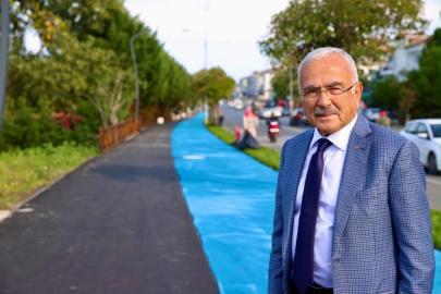 Ünye’de bisiklet ve yürüyüş yolu çalışmalarında sona gelindi