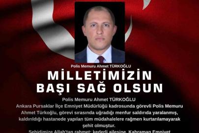 Vali Makas’tan şehit polis memuru Türkoğlu için taziye mesajı