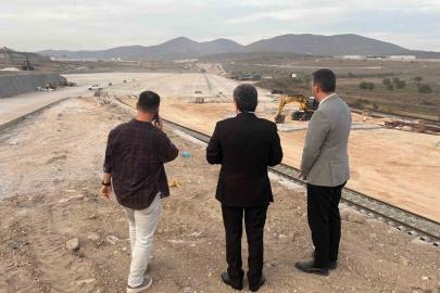 Vali Tavlı, 1 milyar TL’lik demiryolu iltisak hattını inceledi
