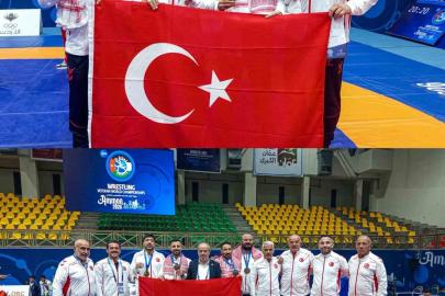 Veteran güreşçilerden dünya şampiyonasında 4 madalya