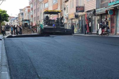 Vezirköprü’de sıcak asfalt çalışması