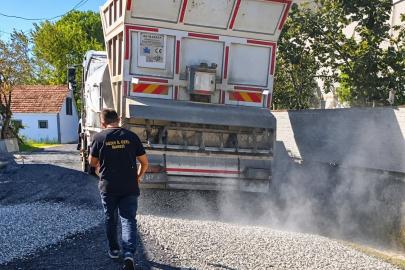 Yaka köyünde soğuk asfalt çalışması tamamlandı