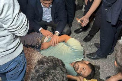 Yaralıya ilk müdahaleyi vali ve milletvekili yaptı