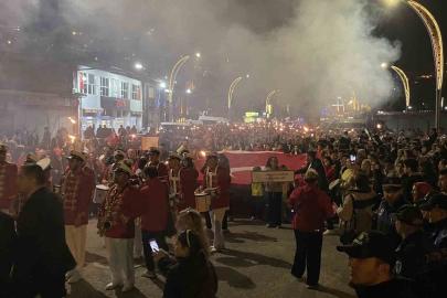 Zonguldak’ta Cumhuriyet Bayramı’nda fener alayı coşkusu